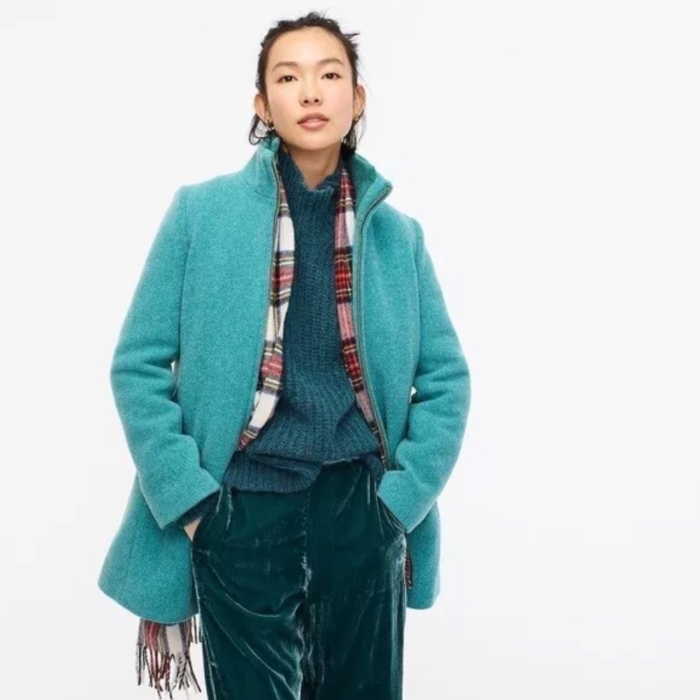 NWT J. Crew Women's Cocoon coat in Italian stadium-cloth wool, 00, GD1068 - Picture 2 of 9